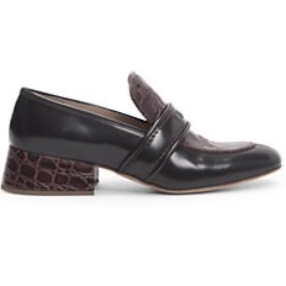 Chloé NIB Women's Brown Cheryl Leather Loafer Pumps (38) - Picture 3 of 16